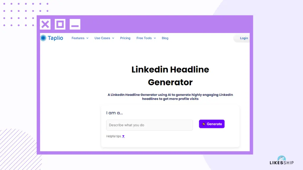 LinkedIn headline Generator for students